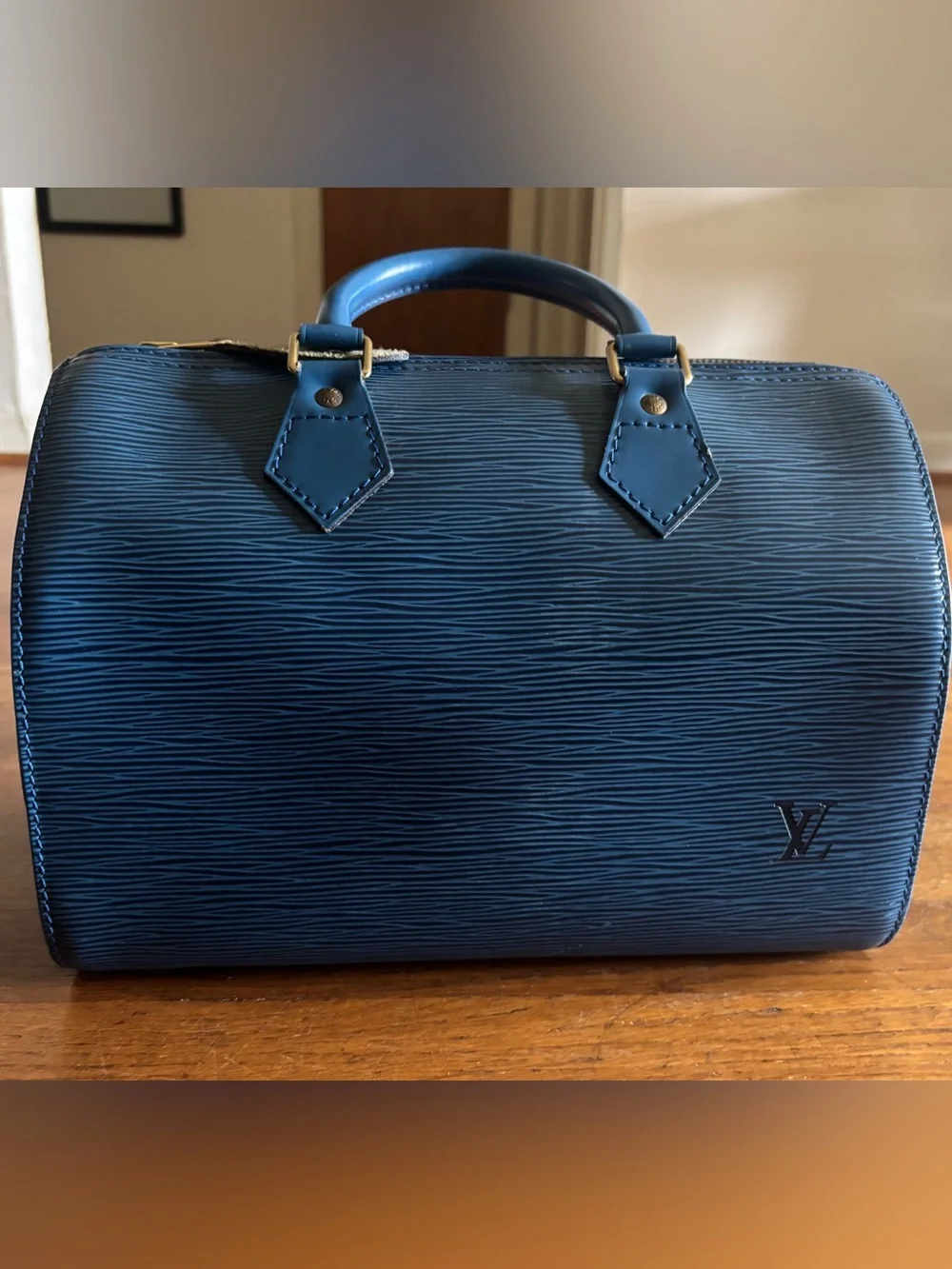 Louis Vuitton Blue Epi Leather Shoulder Bag